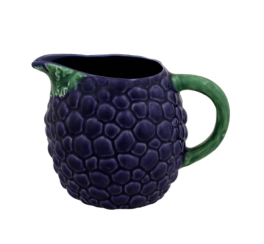 Bordallo Pinheiro Handpainted Grapes Jug by Bordallo Pinheiro