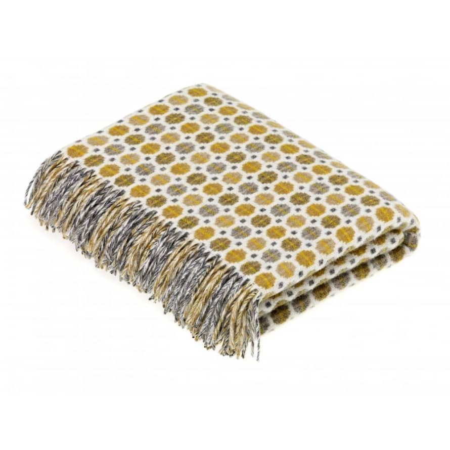 Bronte by Moon Gold Milan Luxury Merino Lambswool Throw 140cm x 185cm