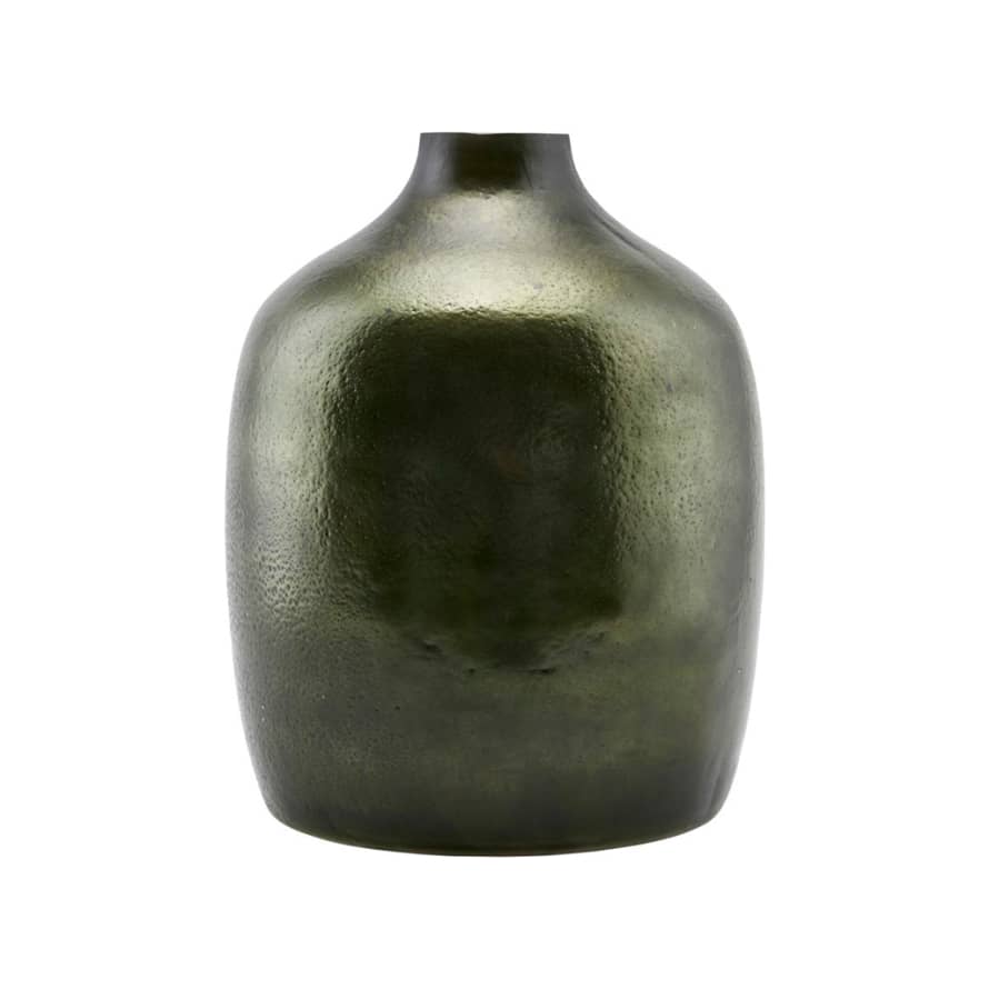 House Doctor Large Deep Green Glass Vase 