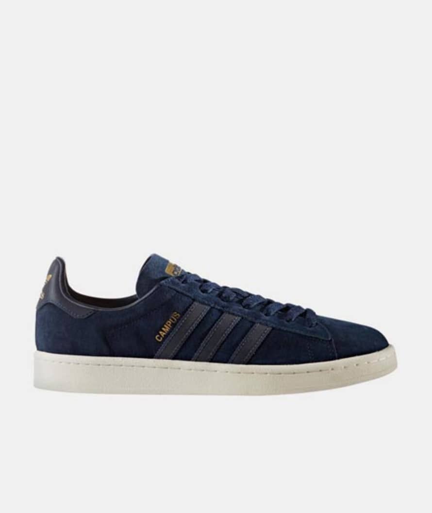 Adidas Originals Navy Gray White Leather Campus Shoes