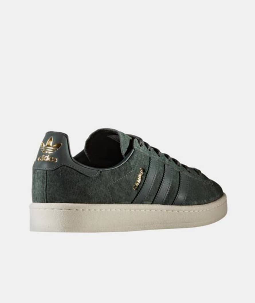 Adidas Originals Utility Ivy Reflective Gold Met Leather Campus Shoes