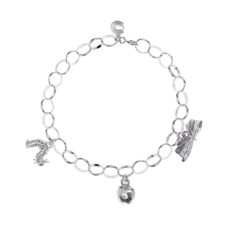 LICENSED TO CHARM Sterling Silver Very Hungry Caterpillar Triple Charm Bracelet Set