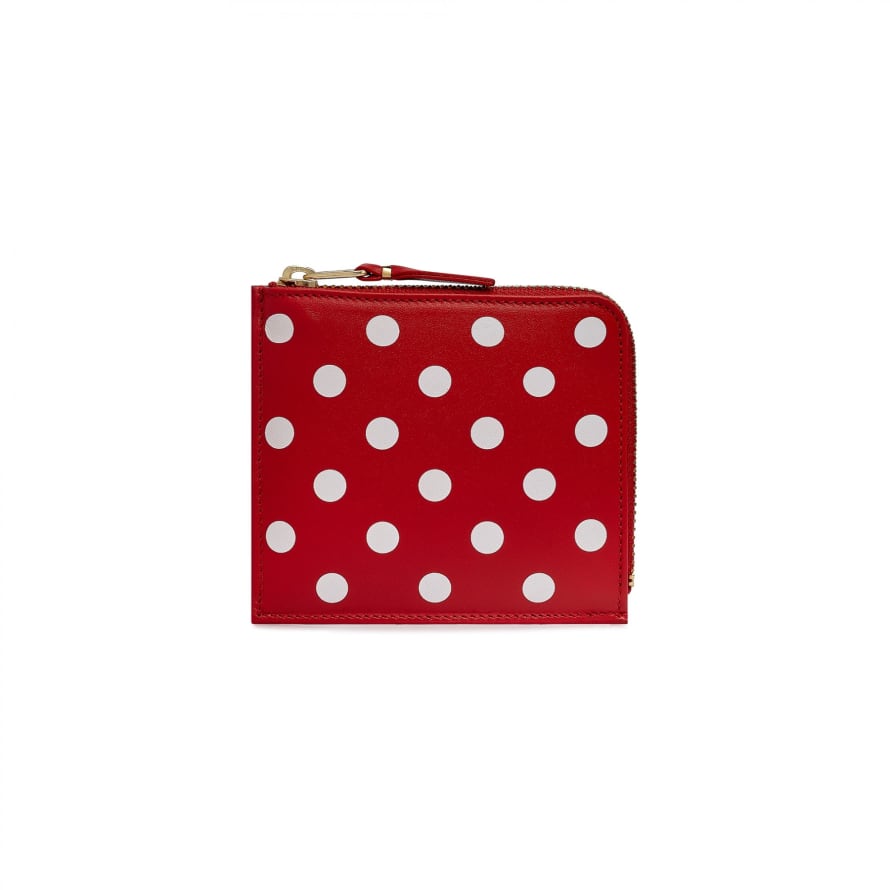 Comme Des Garcons CDG Wallet Polka Dots Printed (Red SA3100PD)