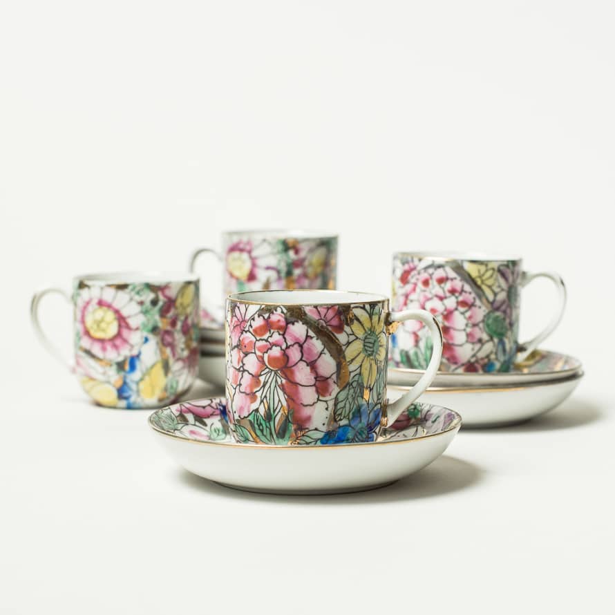 galería 8360 Set Of 4 Chinese Vintage Cups