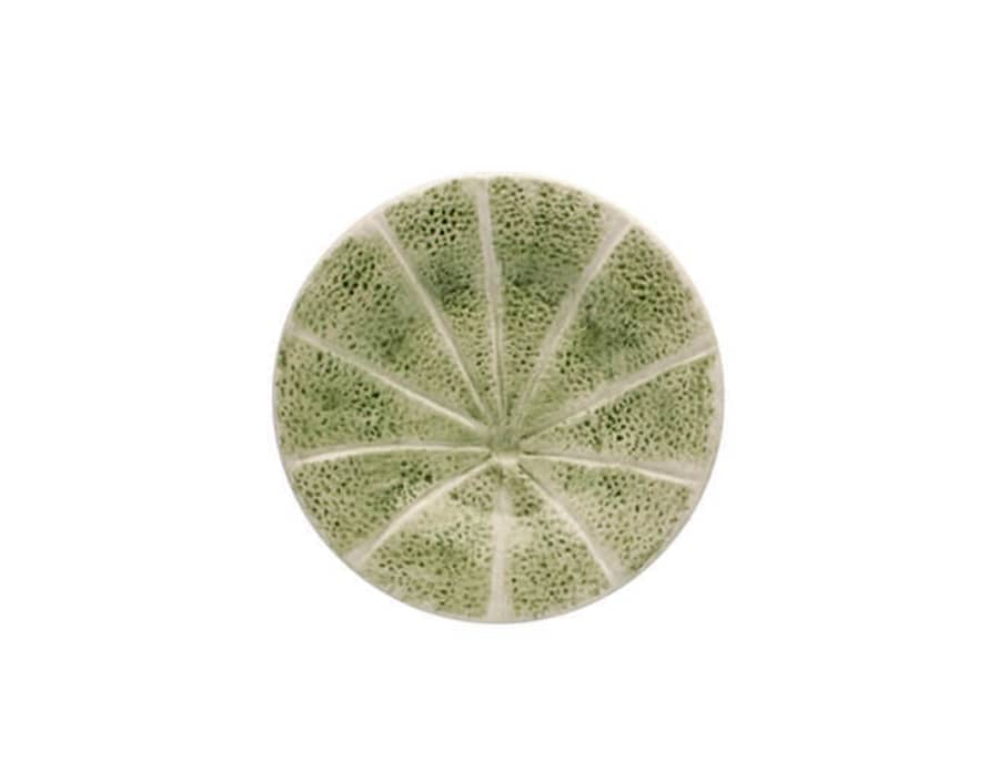 Bordallo Pinheiro 20cm Green Earthenware Melon Plate