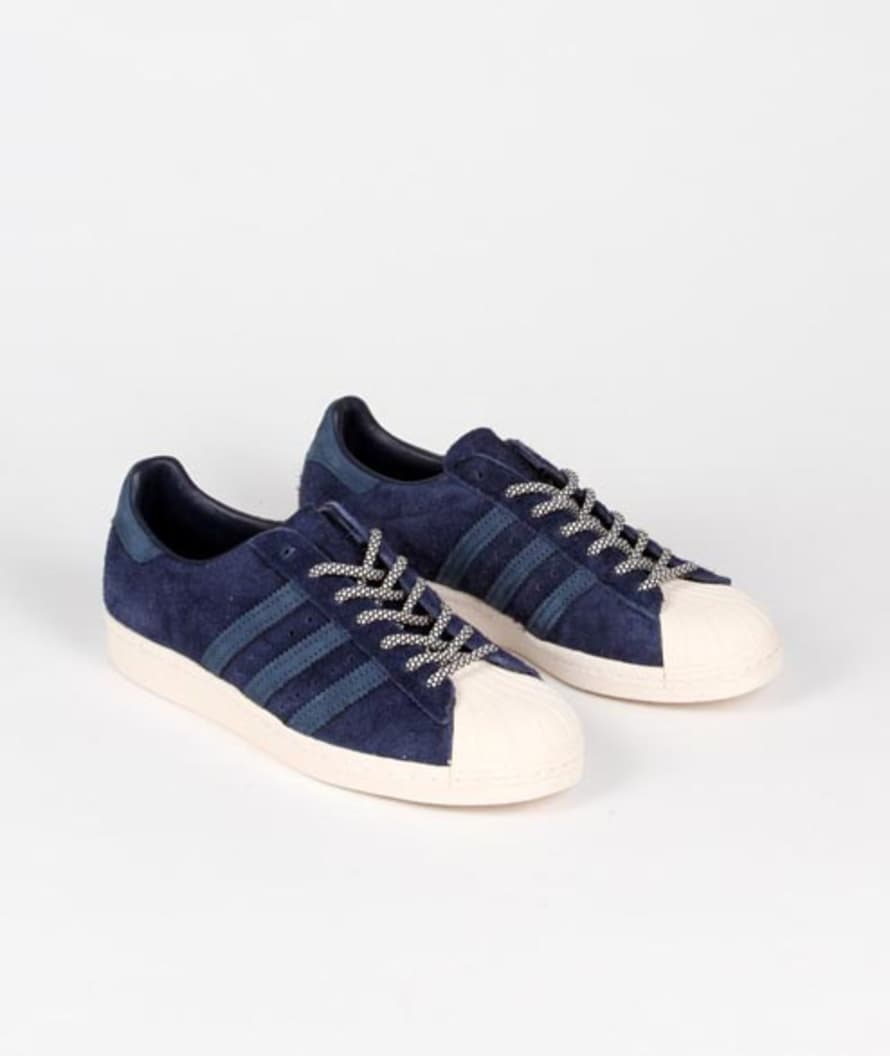 Adidas Originals Navy Leather Hagt Superstar 80s Shoes