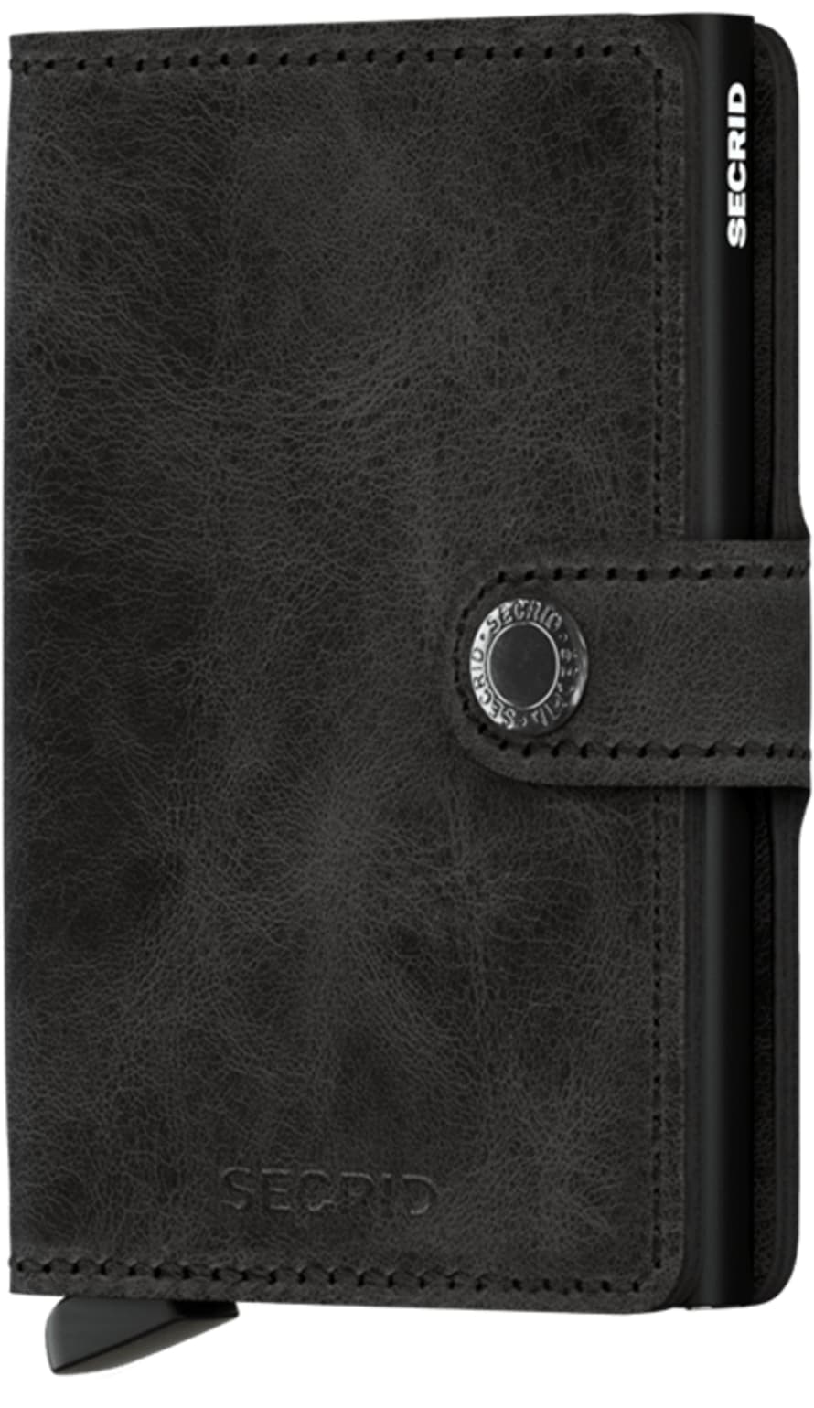 Secrid Mini Black Cow Leather Vintage Wallet