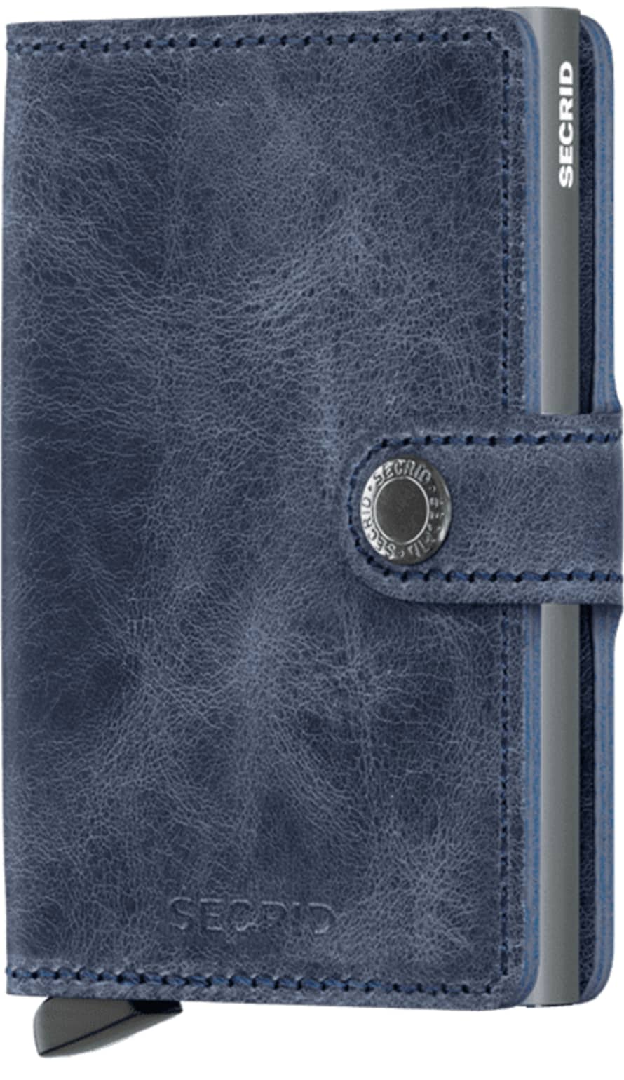 Secrid Mini Blue Cow Leather Vintage Wallet