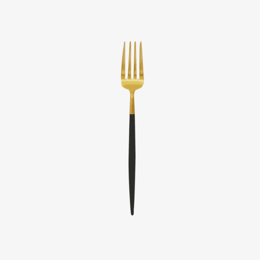 Cutipol Dessert fork resin and gold plated stainless steel