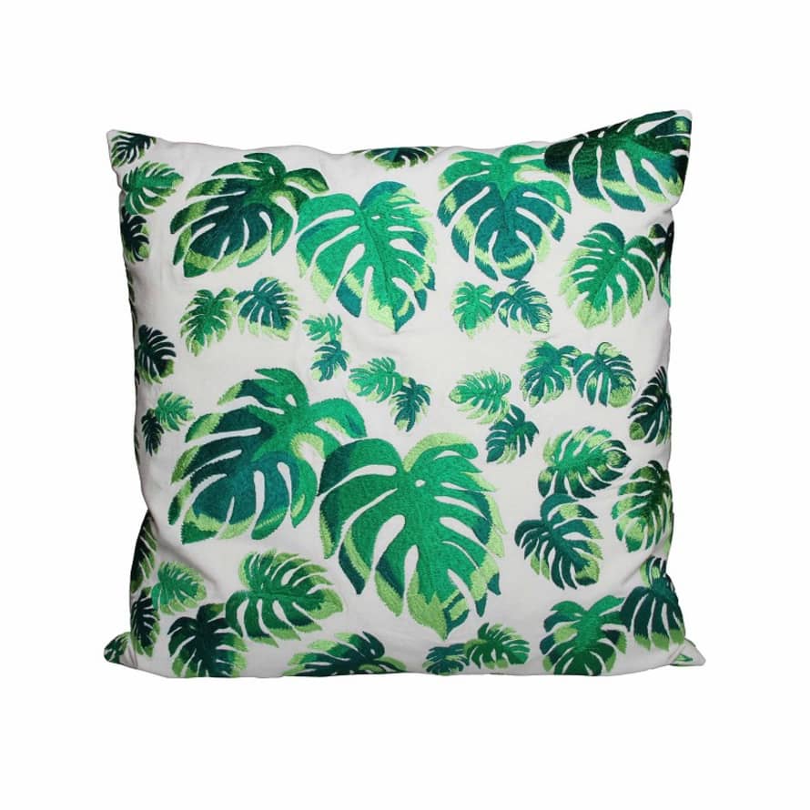 &klevering Cotton Monstera Cushion with Filling