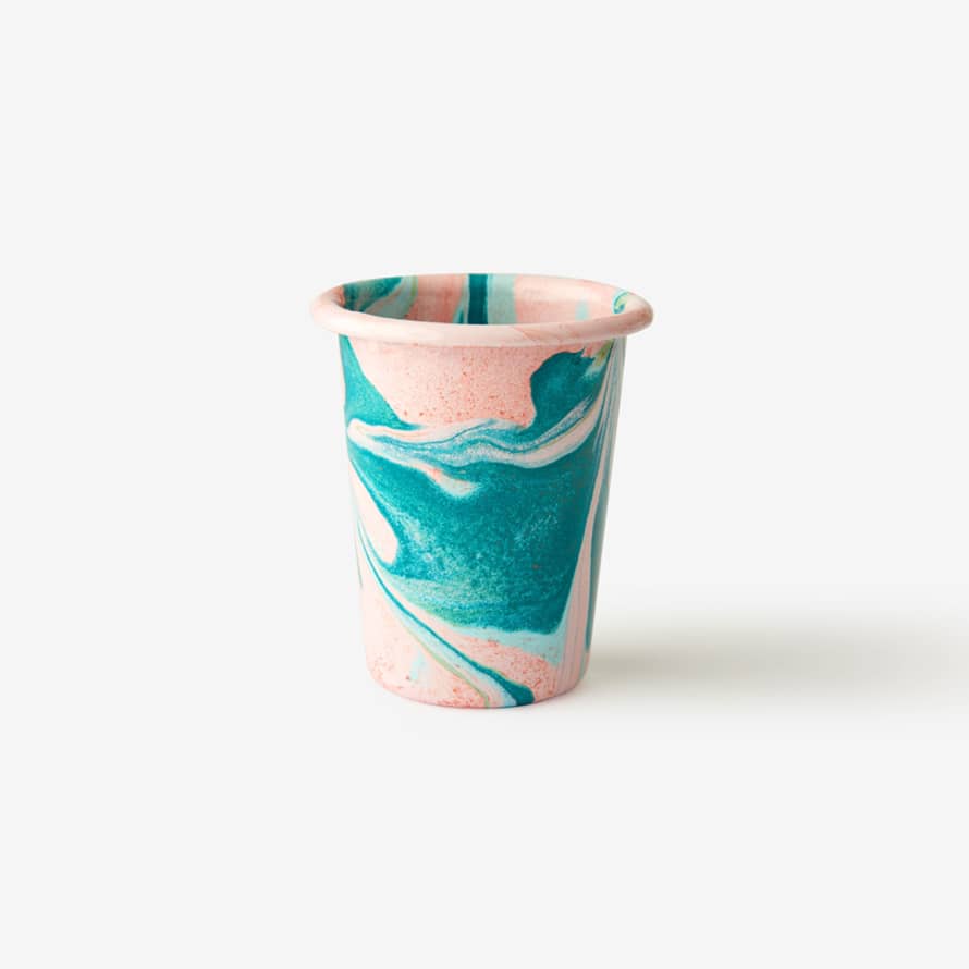 Bornn Blush Marble Enamel Tumbler