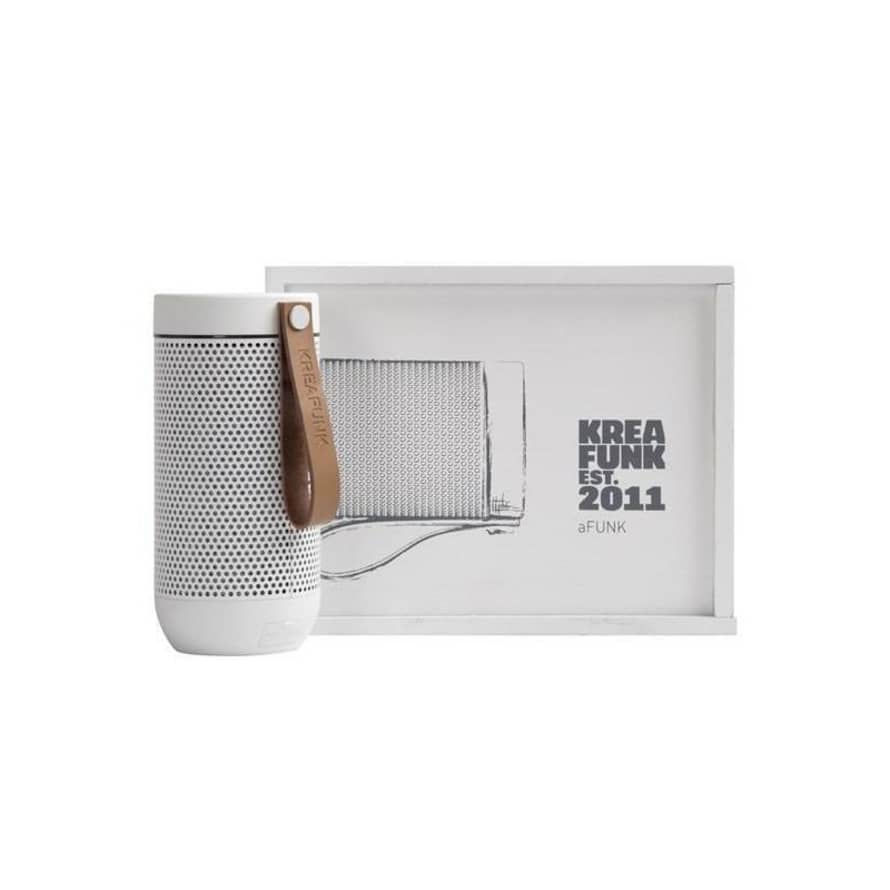 Kreafunk White aFUNK Bluetooth Speaker