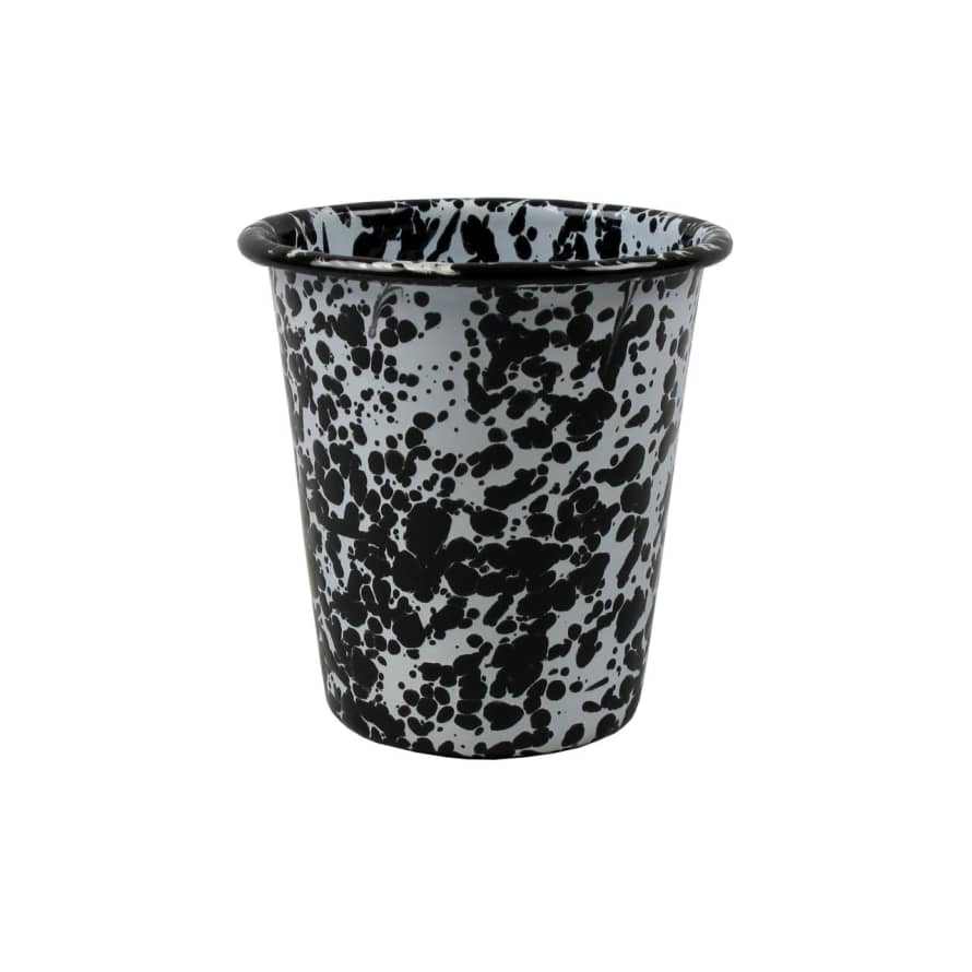 Crow Canyon Home Enamel Splatterware Tumbler - Black