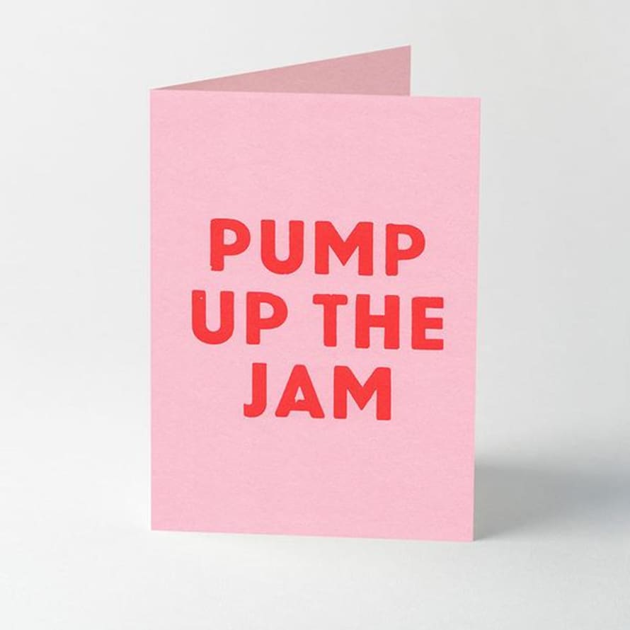 Typoretum Pump Up the Jam Letterpress Greetings Card