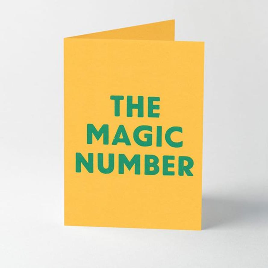 Typoretum The Magic Number Letterpress Greetings Card