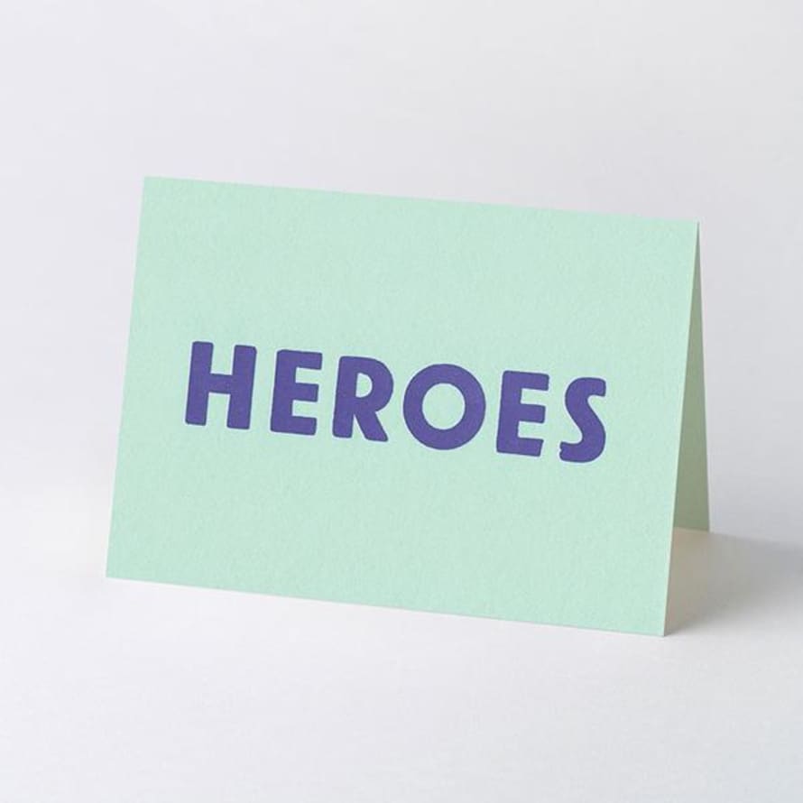 Typoretum Heroes Letterpress Greetings Card