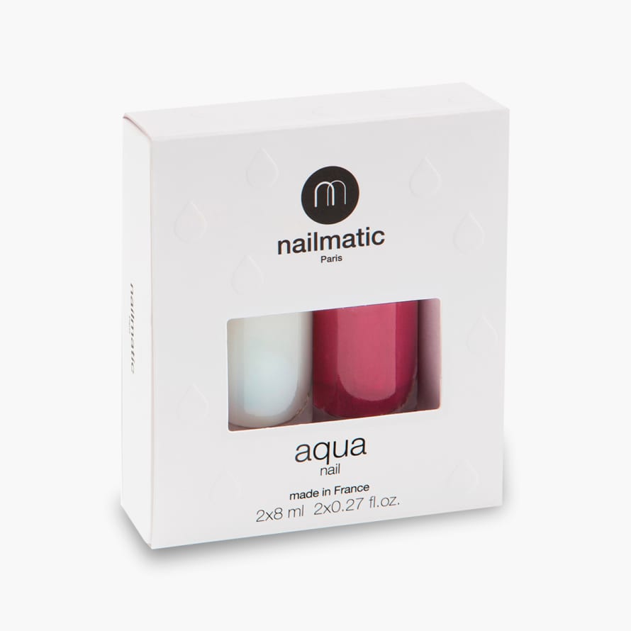 Nailmatic Nailmatic AQUA Nail Polish Set - Base & Top + Rosemay rosewood polish