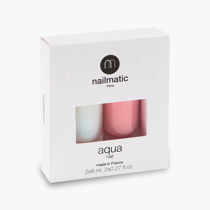 Nailmatic Nailmatic AQUA Nail Polish Set - Base & Top + Nana pink beige polish