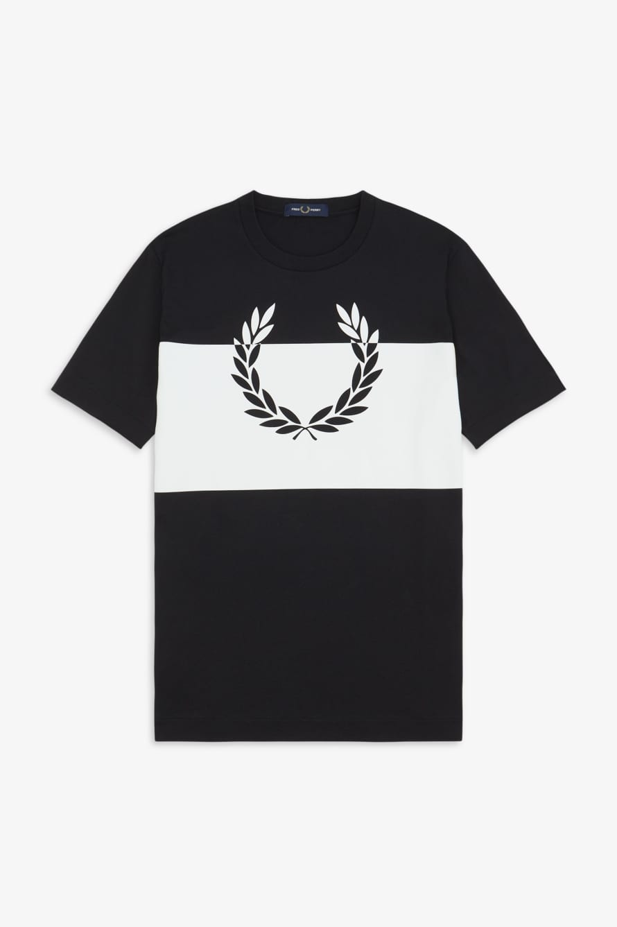 Fred Perry Printed Laurel Wreath T-Shirt - Black