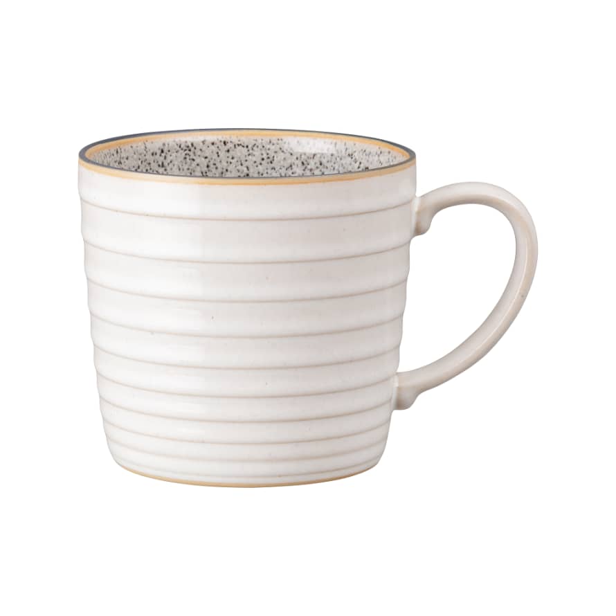 Denby Studio Grey White Ridged Mug