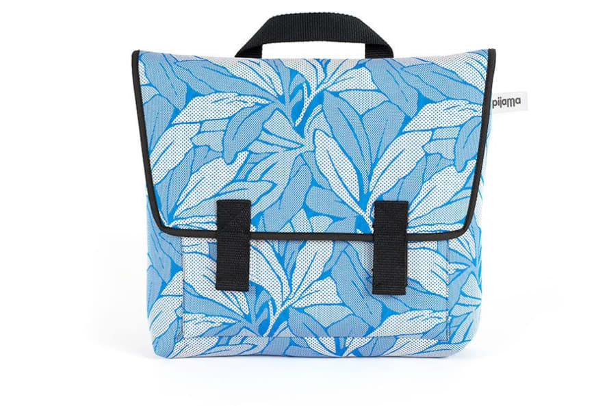 Pijama Satchel Bag in Blue Flower Print for Laptop 13"