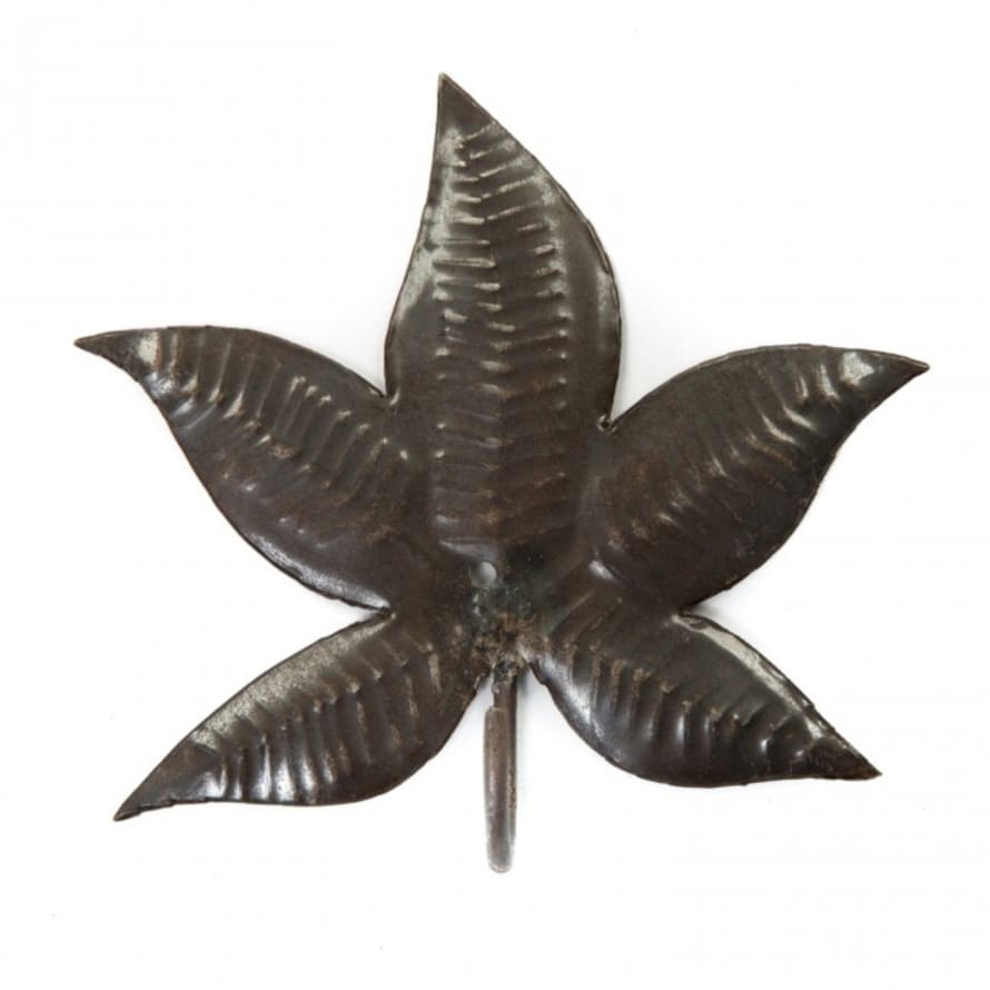 Stapelgoed Medium Grey Steel Leaves Wall Hook