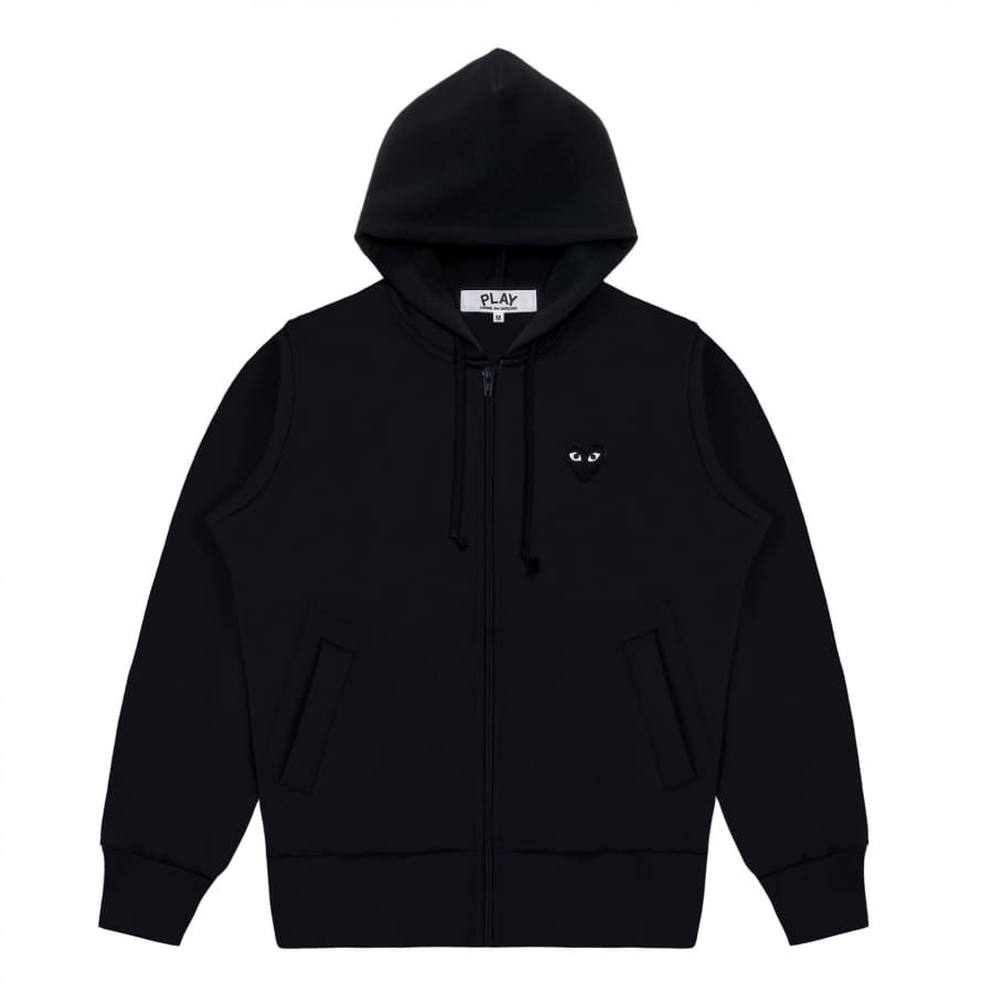 Comme Des Garcons Play Comme des Garçons Hooded Sweatshirt with Big Hearts (Black) P1T254