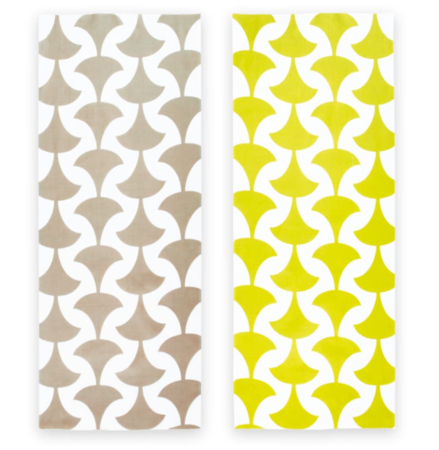 Hirali  Cotton Double Sided Ginkgo Tree Leaves Pattern Japanese Towel 