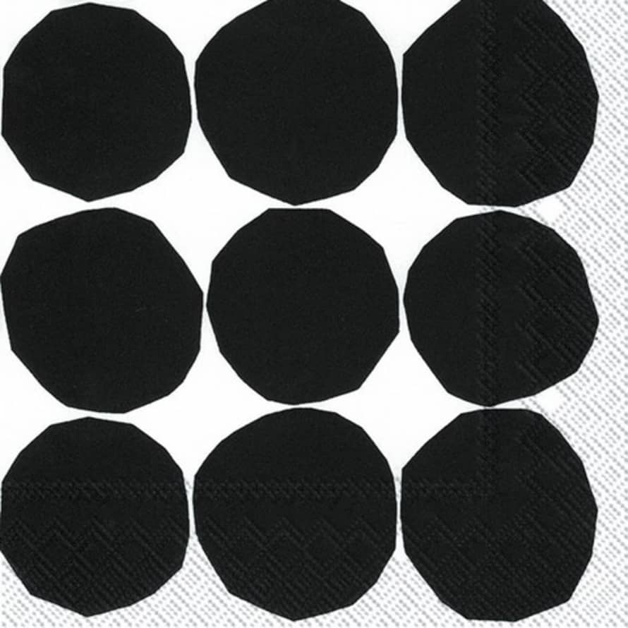 Marimekko Kivet Black and White Paper Napkins 