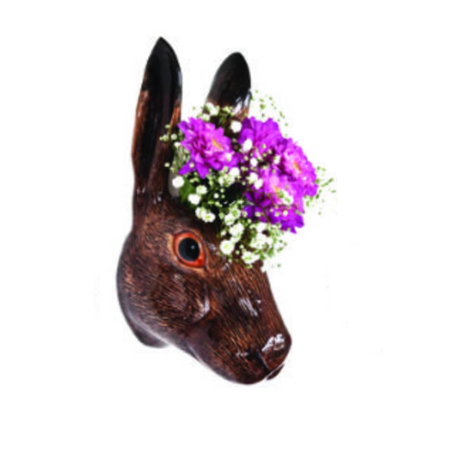 Quail Ceramics Ceramic Hare Wall Vase, Large