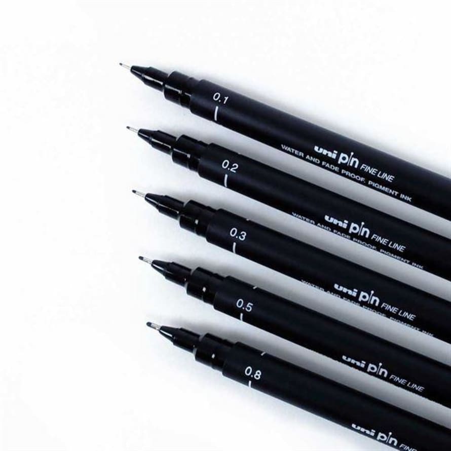 Form Shop & Studio Unipin Fineliner Pens Black Pack Of 5