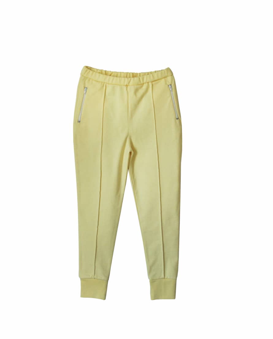 Bandy Button Yellow Cotton Bal Girls Pants