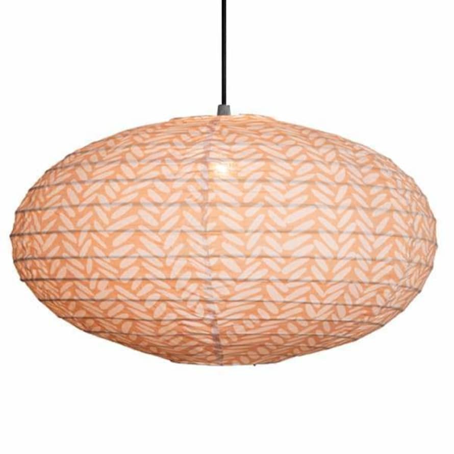 Curiouser and Curiouser Large 80cm Beige & Cream Rice Cotton Pendant Lampshade