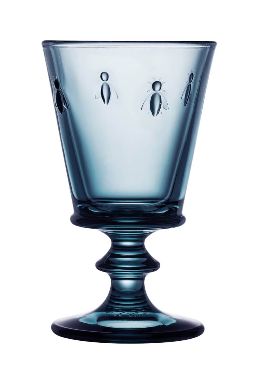 La Rochere Blue Bee Stemmed Glasses Set Of 6