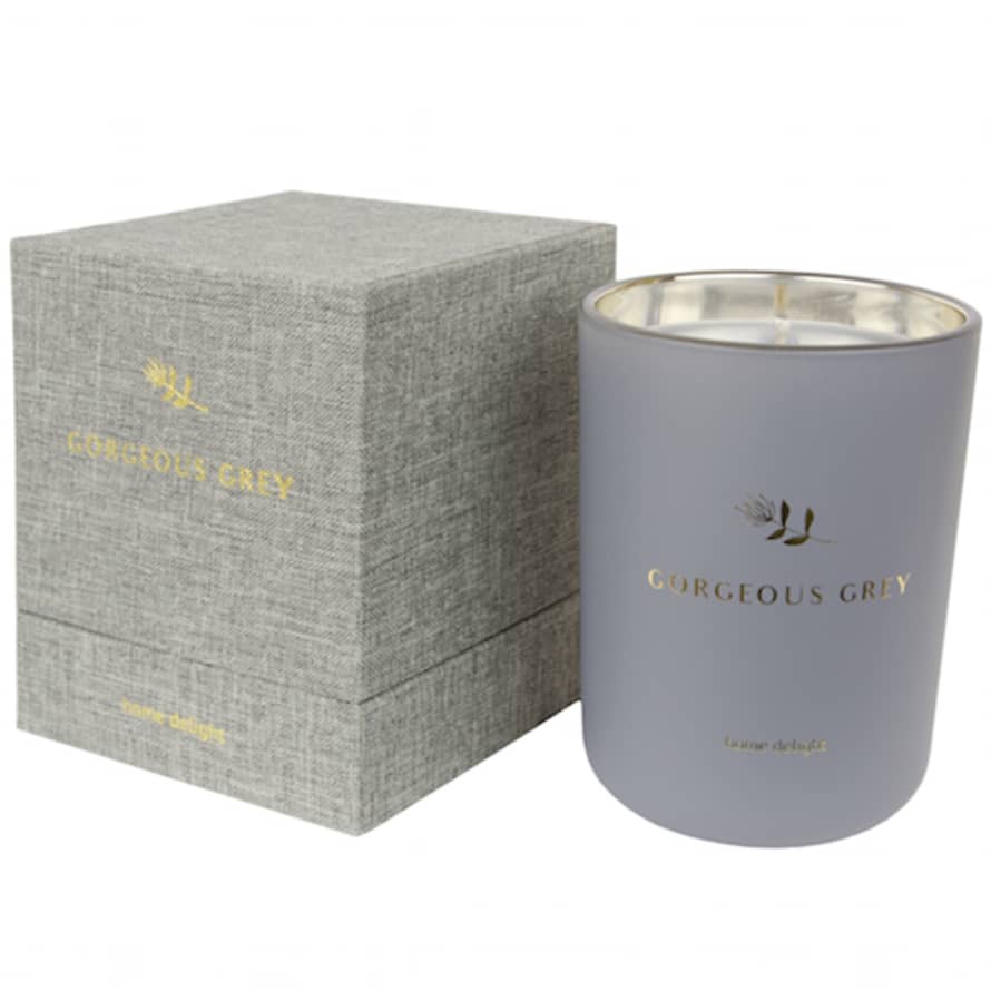 Home Delight Scented Candle Grey - Gift Box