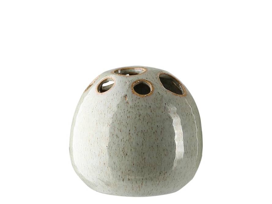 Iceberg Green Ceramic Fnug Vase