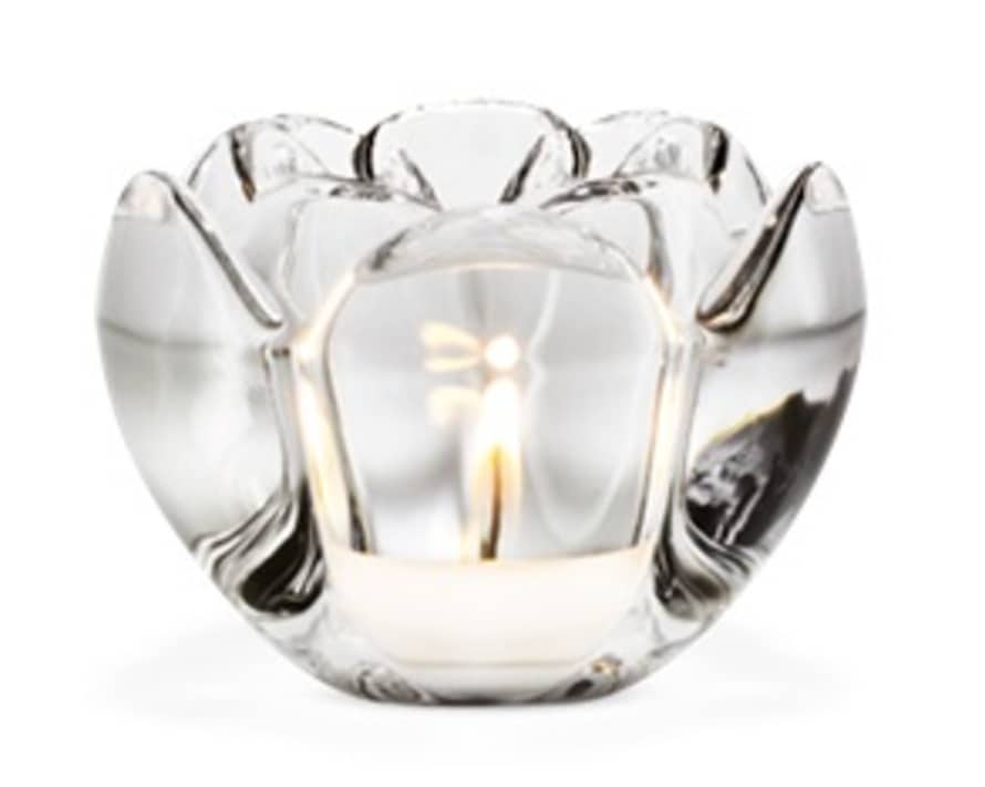 Holmegaard Medium Glass Lotus Votive Candle Holder  