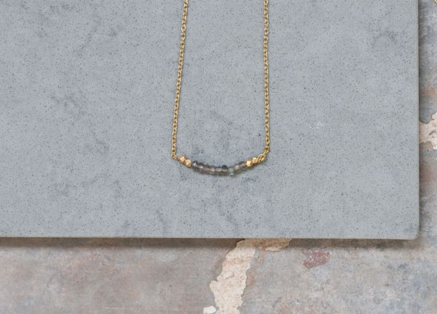 Nkuku Bego Labradorite & Gold Necklace