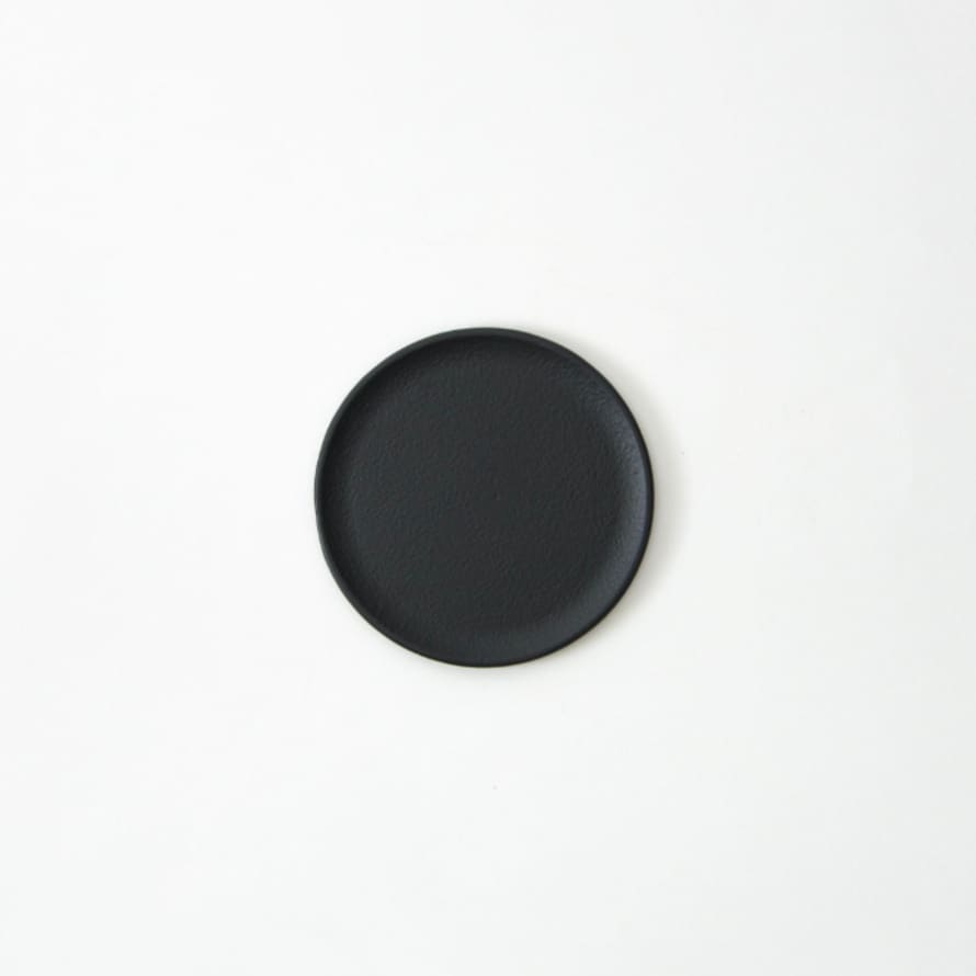 Sumitani Saburo Shoten Small Black Metal Round Tray