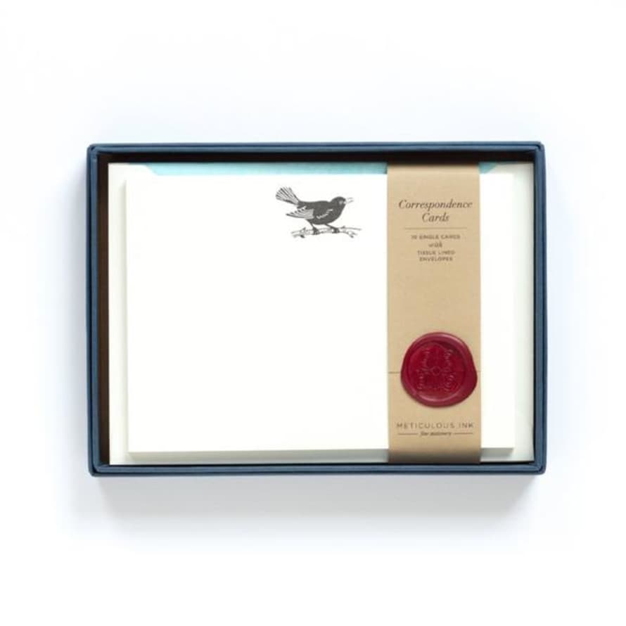 Meticulous Ink Blackbird Letterpress Correspondence Cards