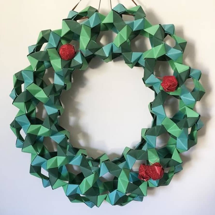 Meticulous Ink Geometric Origami Wreath Kit