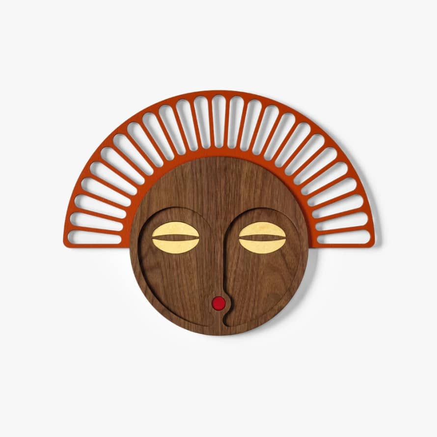 Umasqu Medium Wooden 23 Modern African Mask