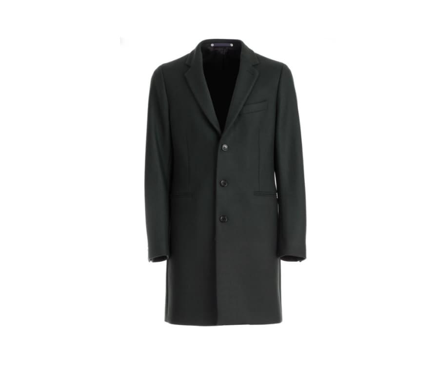 PS Paul Smith Dark Green Wool Coat