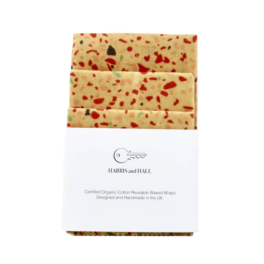 Harris & Hall Beeswax Wrap - Multipack Terrazzo Pink