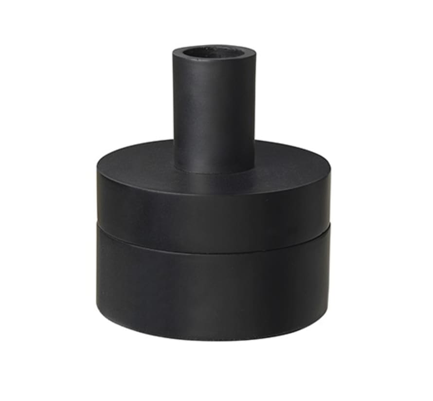 Broste Copenhagen Cast Iron Box Candlestick Black