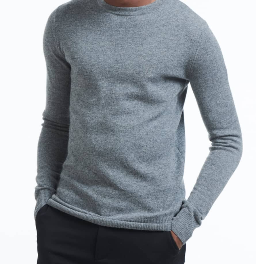 Les Deux Cashmerino Knitwear - Light Grey Melange 