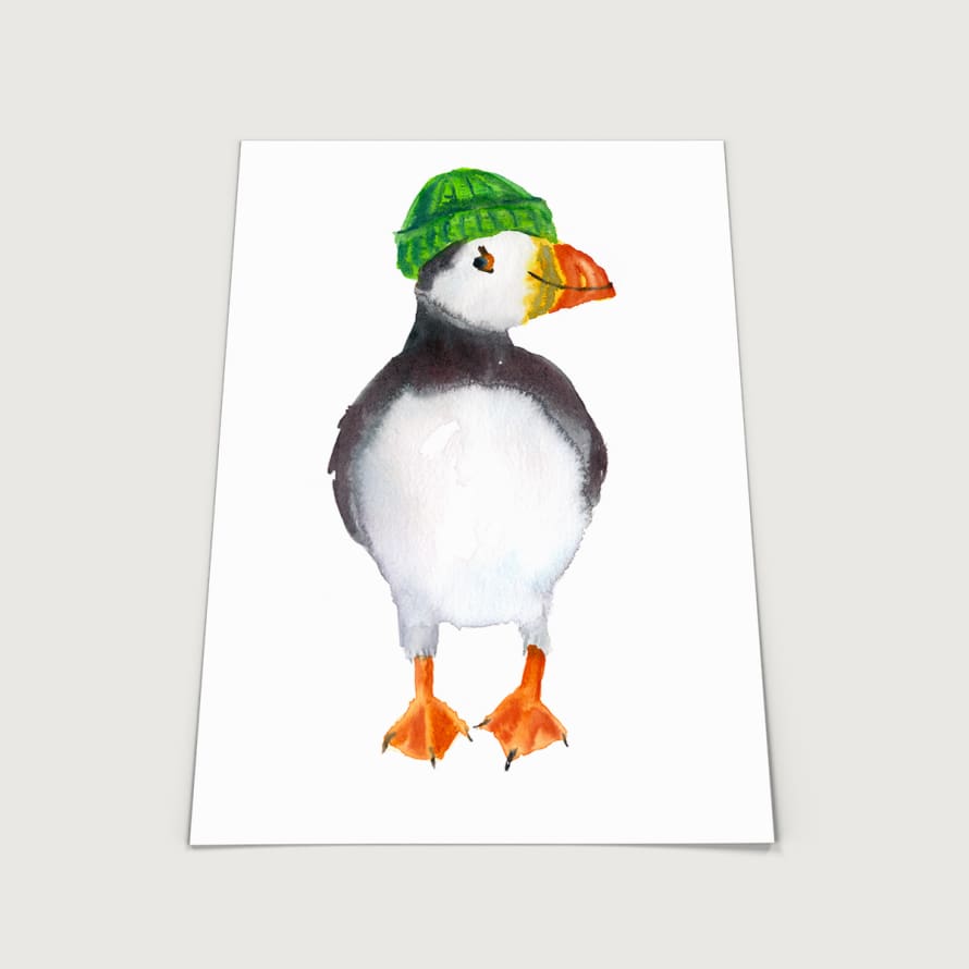 Rosie Webb  Captain Puffin Print - A3