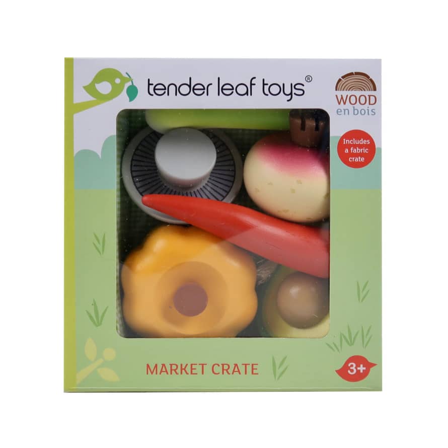 Tender Leaf Toys Market Crate Wooden Toy