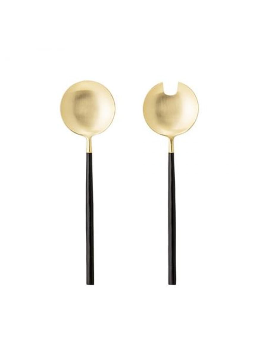 Bloomingville Salad Servers Black Gold