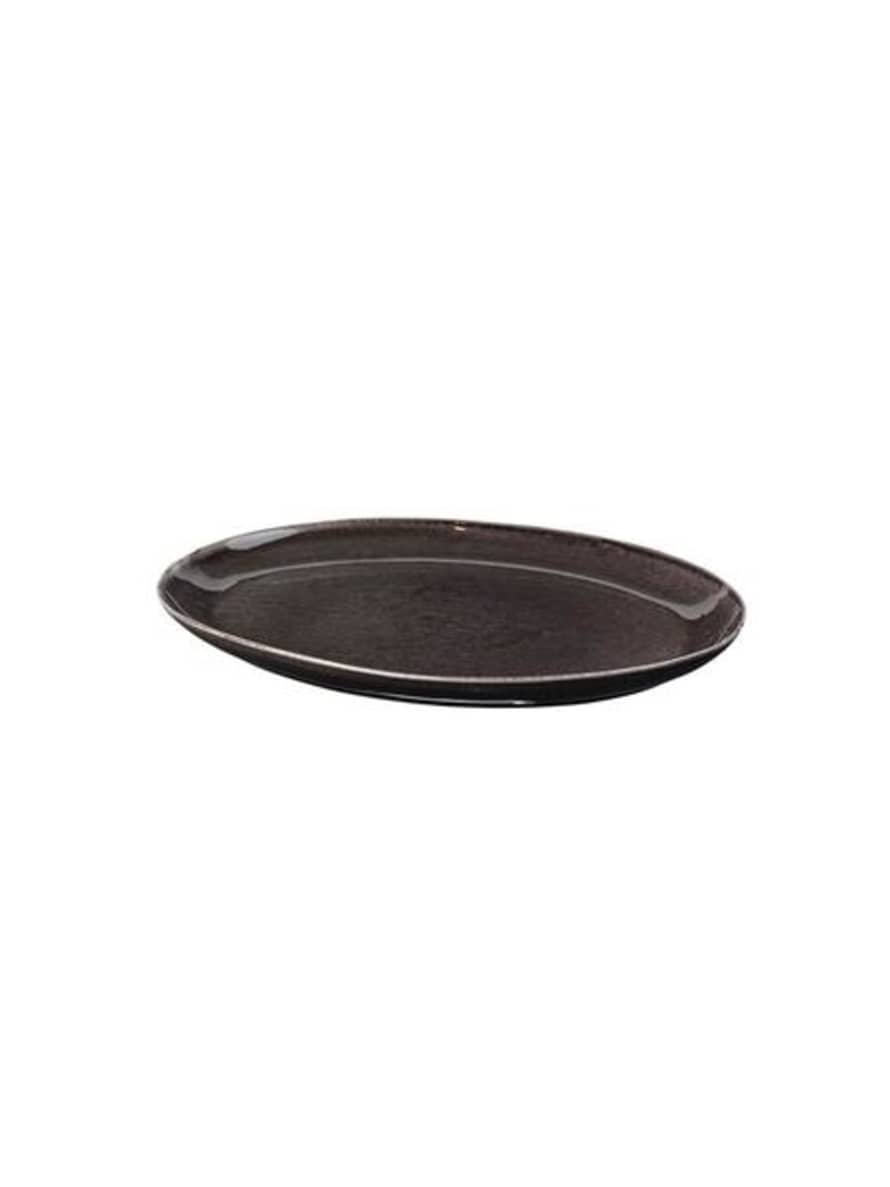 Broste Copenhagen Small Oval Plate Nordic Coal